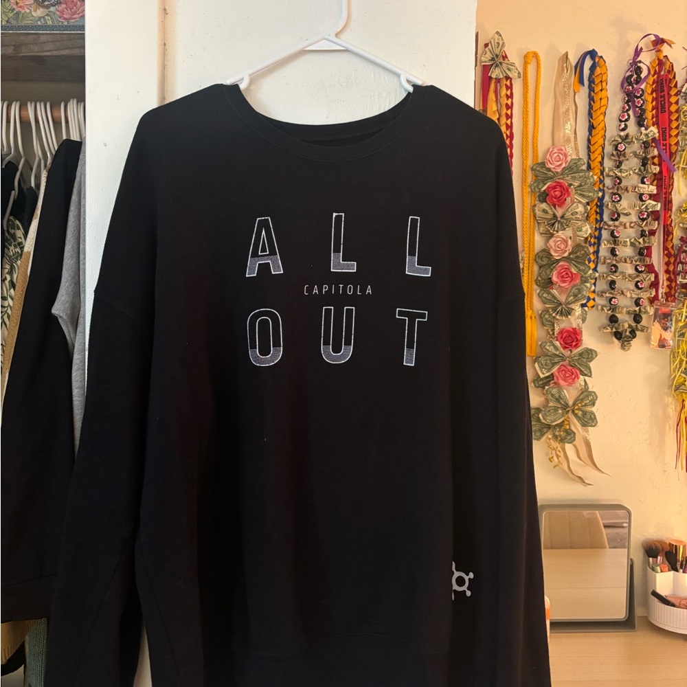 Orangetheory Black Crew Neck Sweater with Modern Text